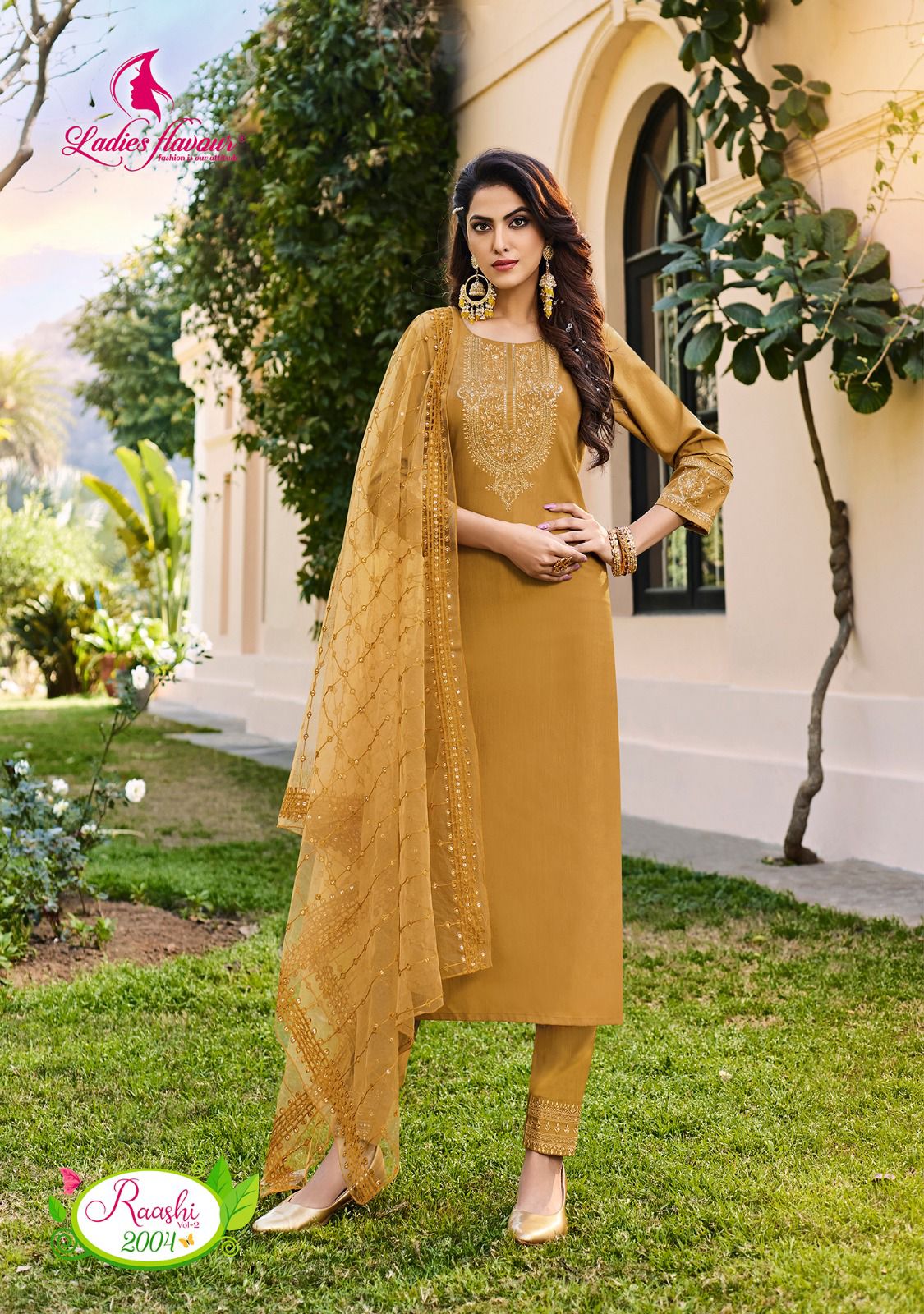  Ladies Flavour Raashi 2 Wholesale Readymade Slawar Suits